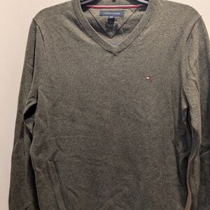 Tommy Hilfiger Men's XS Pima Cotton Cashmere V-Neck Sweater in Olive NWT